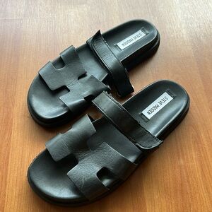 Leather black Steve Madden Sandals